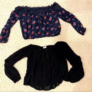 Lot of Hollister Peasant Tops size Small